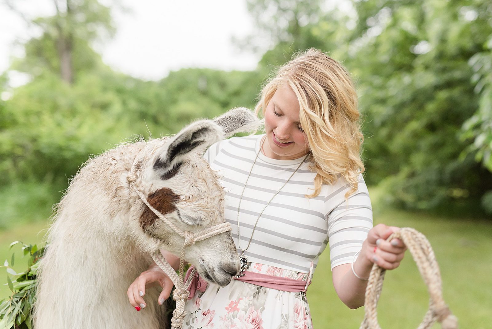 Senior Pictures with a Llama