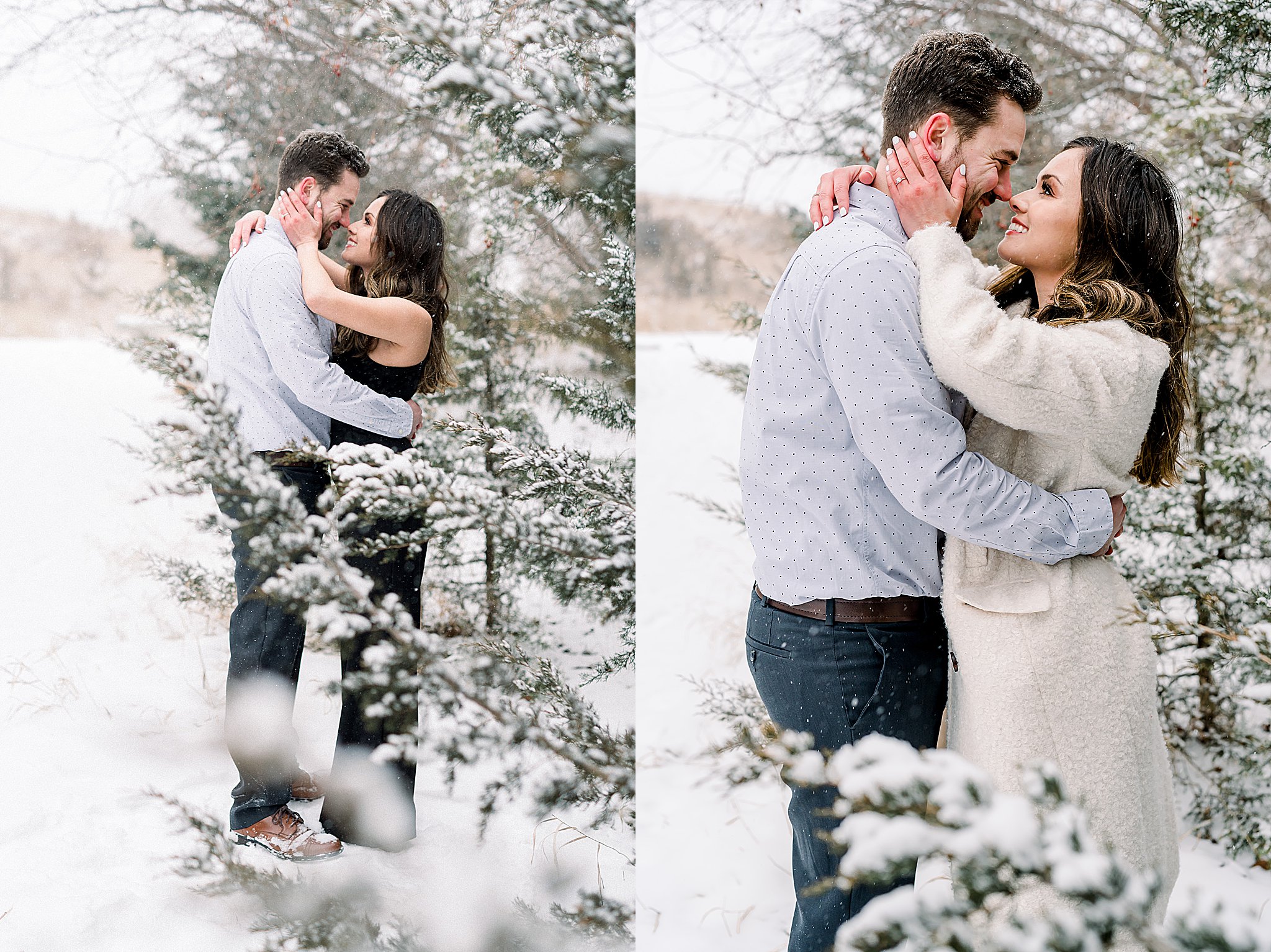 Pine trees engagement session