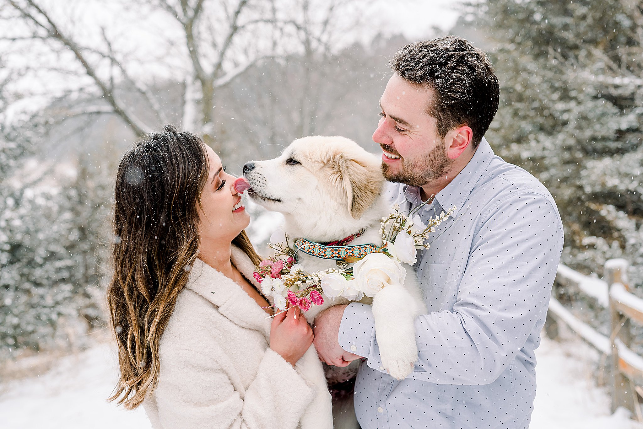 Couple with dog 