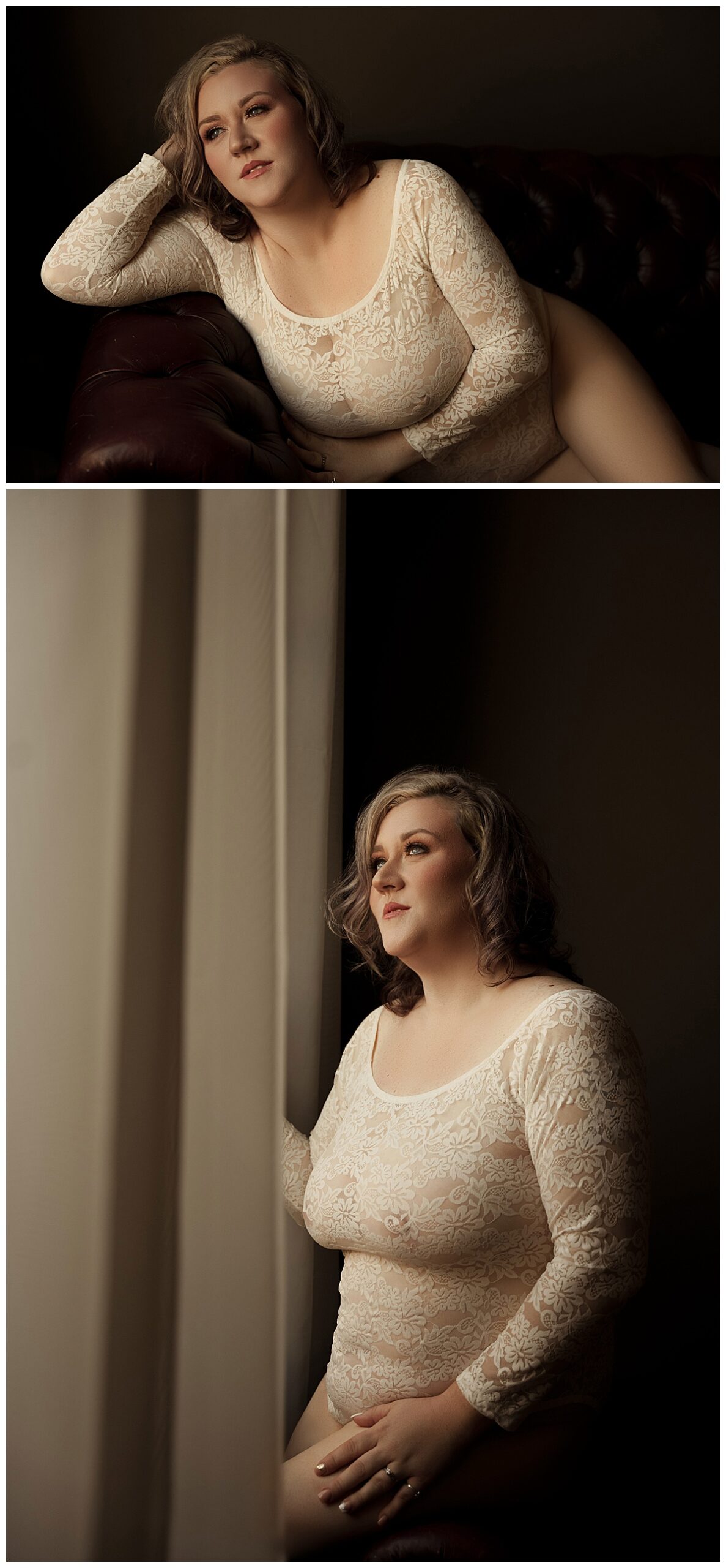 Person wear white long sleeve lingerie for Sioux Falls Boudoir Photographer